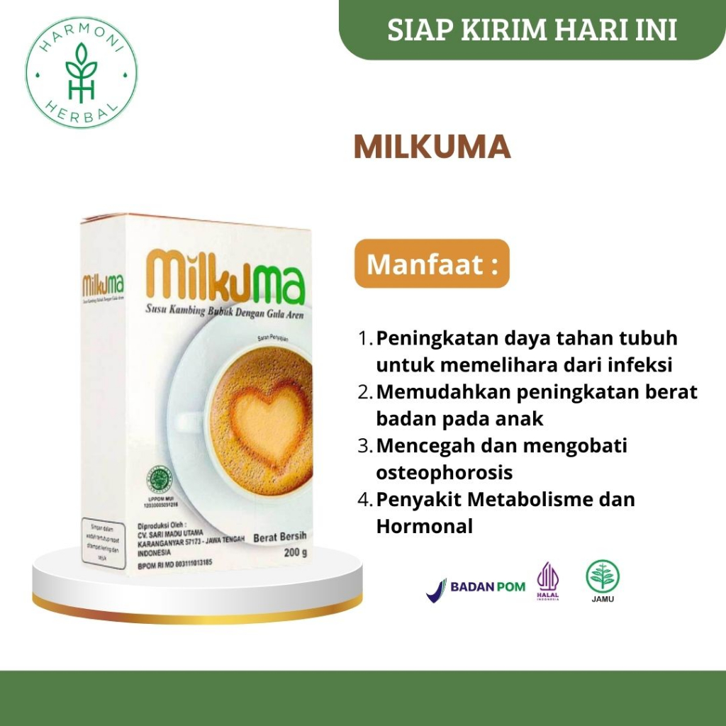 

MILKUMA Susu Kambing Gula Aren 200gr
