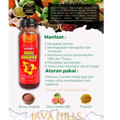

Madu Angkak +Propolis tingkatkan HB & Trombosit. Penyembuhan DBD
