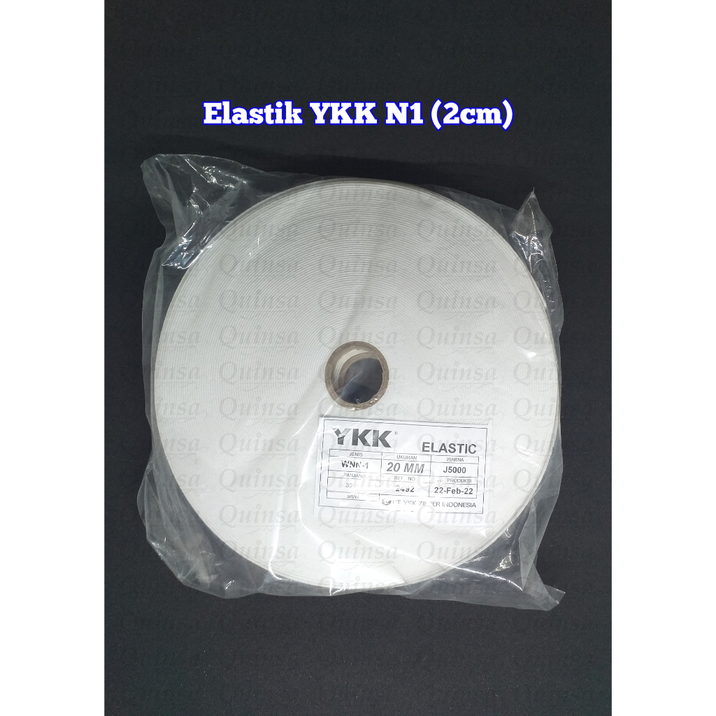 Per Rol Karet Elastik YKK WNN-1 2cm Putih / Karet Kolor Elastis YKK