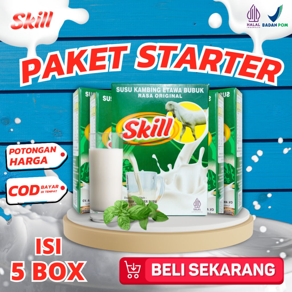 

PAKET STARTER SUSU SKILL - Susu Kambing Etawa Skill Original Bukan Etawalin