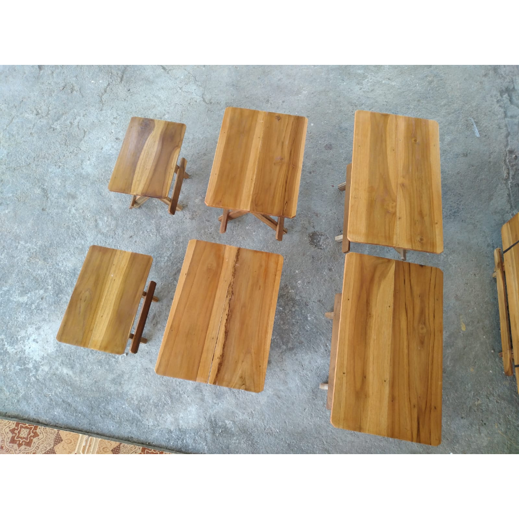 

meja lipat kayu jati 50x30 cm