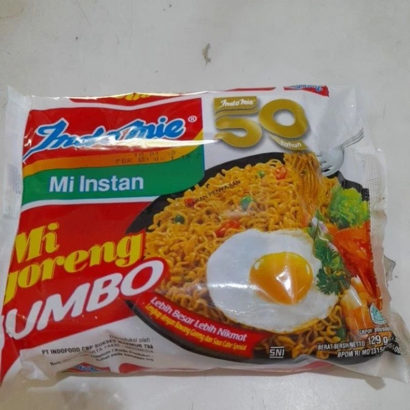 

Indomie goreng jumbo 129 gram