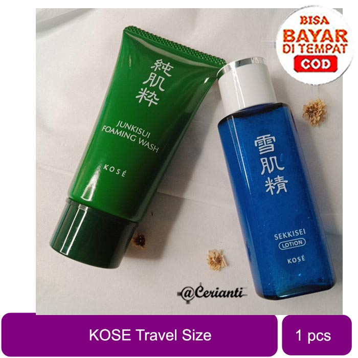 KOSE Junkisui Foaming Wash 30ml Sekkisei Lotion 24ml Cerianti