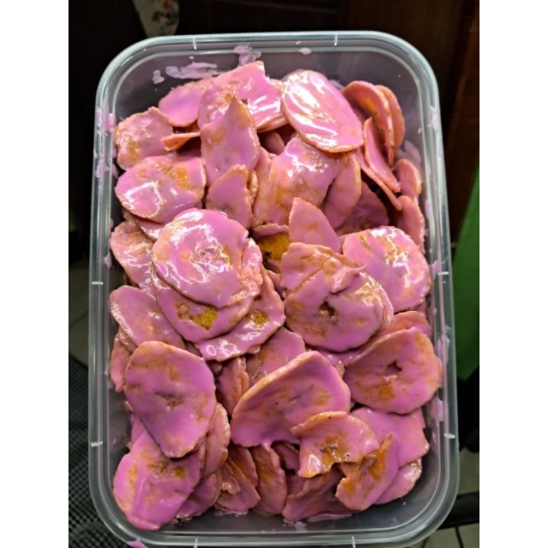 

Kripik pisang strawberry lumer