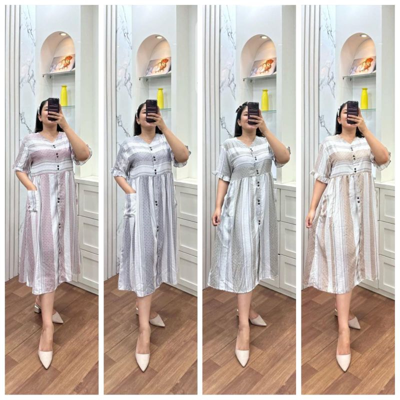 DRESS RAYON PREMIUM//VIONA DRESS//DRESS PENDEK