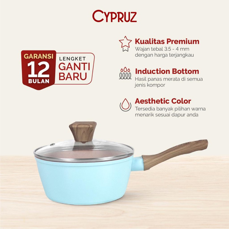 Cypruz Panci Susu Sauce Pan 16 cm