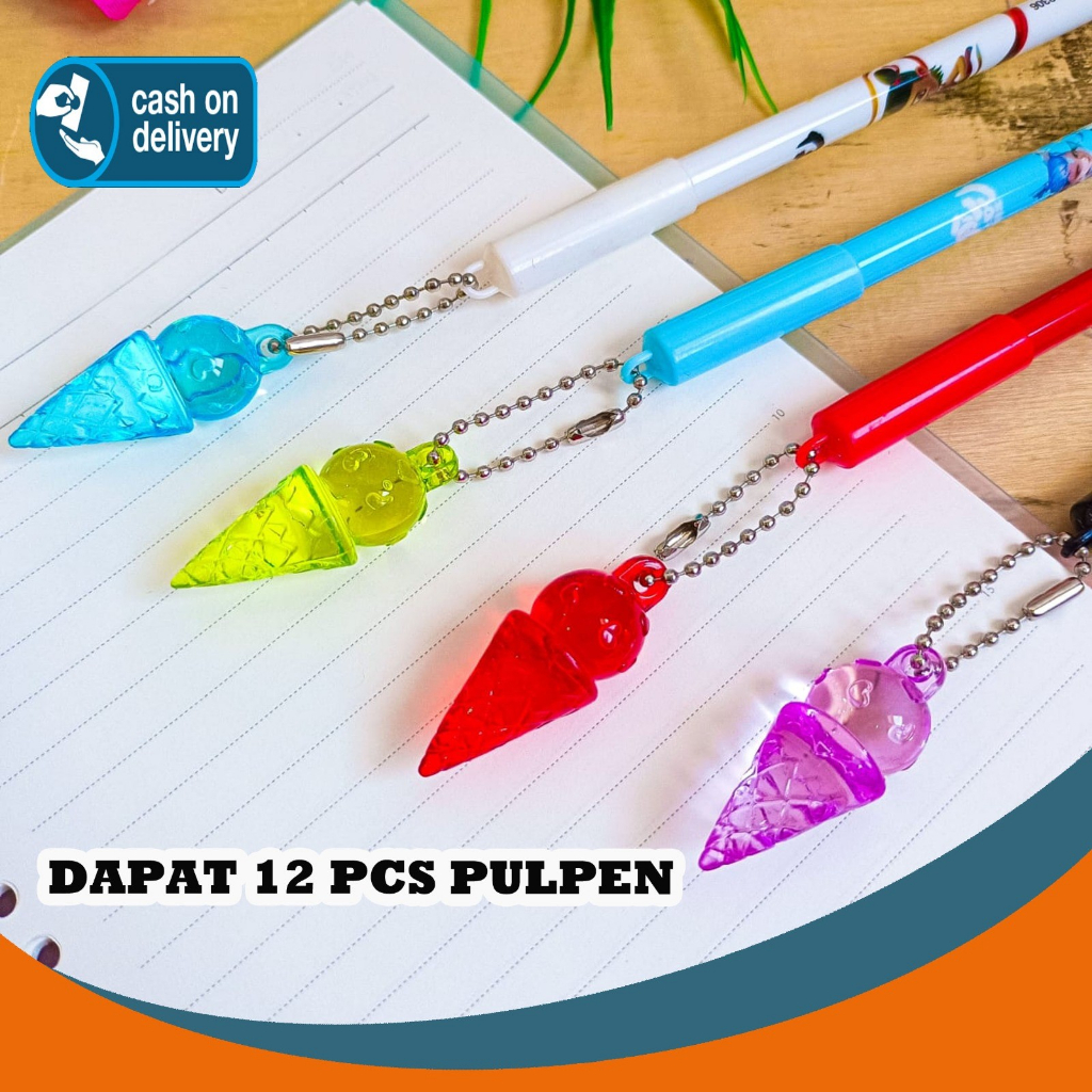 

SELUSIN PULPEN ES KRIM CONE KRISTAL BATANG ANIME ISI 12 PCS LUCU PEN GANTUNGAN BOLPEN ALAT TULIS KANTOR COD TERMURAH