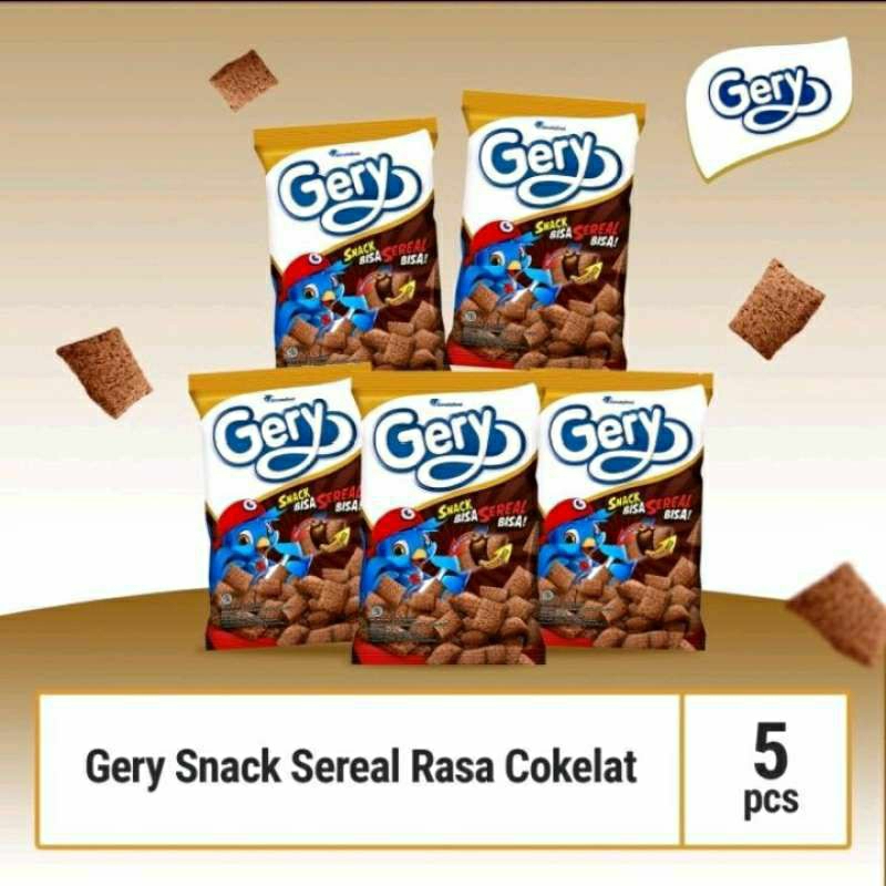 

Gery snack sereal rasa coklat 1 pack isi 5 bungkus