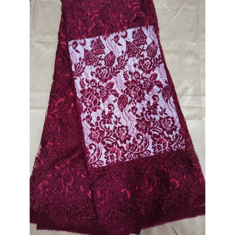 Kain kebaya Semi Prancis katun fatmawati metalik rumah adat