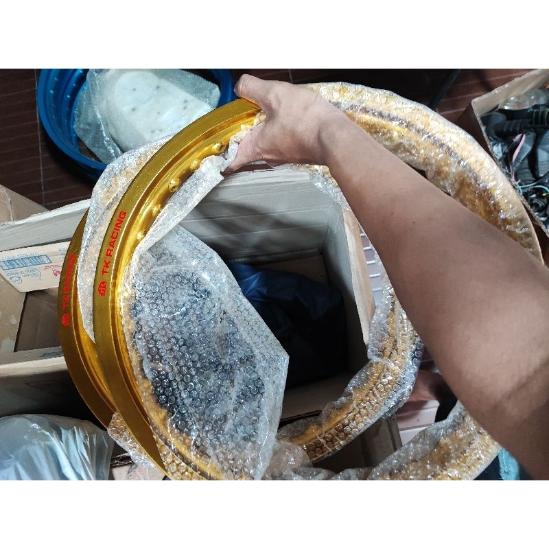 VELG PELEK TK RACINGORIGINAL ASLI 140 RING 14 HOLE LUBANG JARI JATI 36 WARNA GOLD BARANG BARU SESUAI