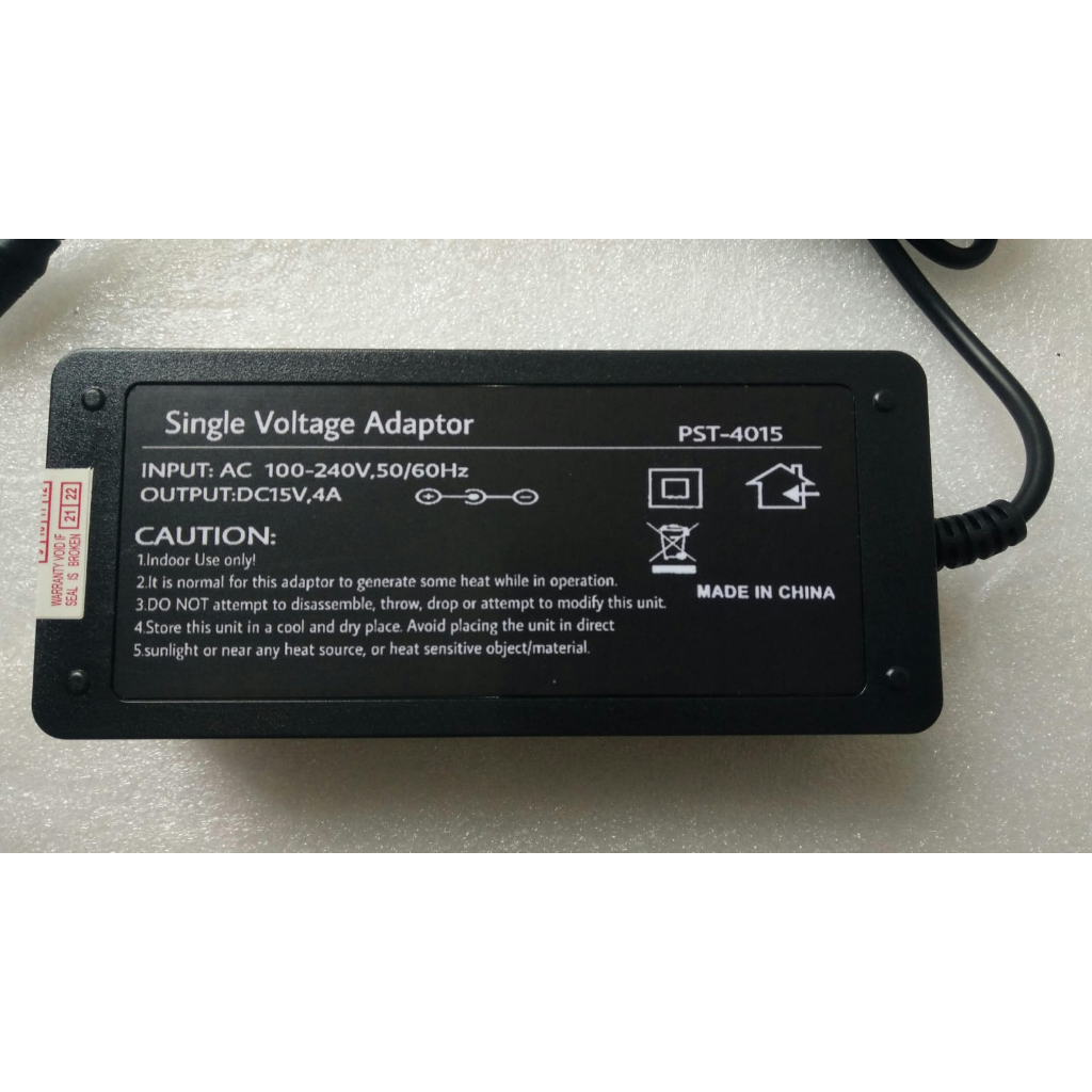 Adaptor 15V 4A Model PST-4015