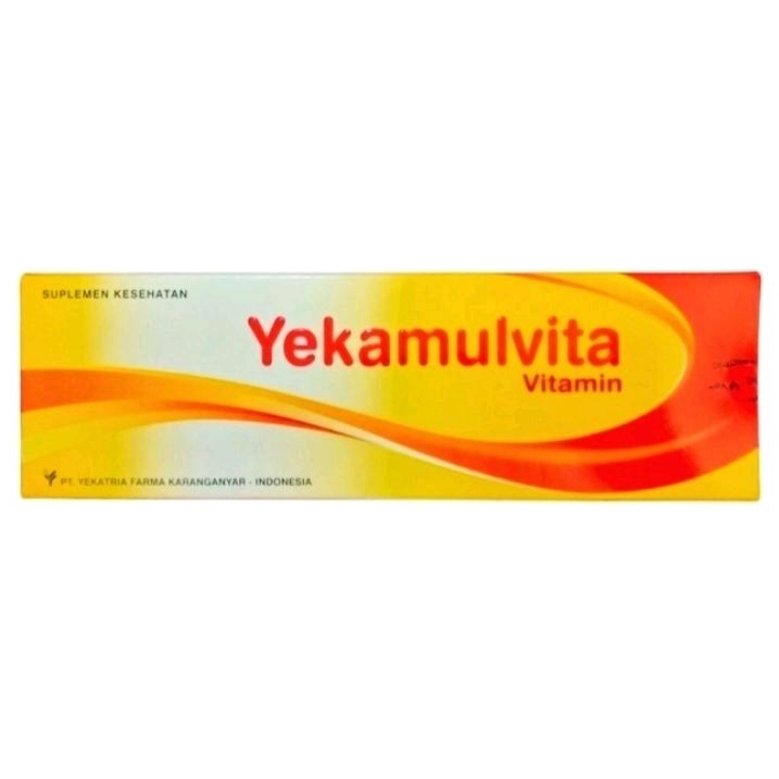 YEKAMULVITA Vitamin (100's /Dus) - Suplementasi vitamin A, vitamin B kompleks dan vitamin D3