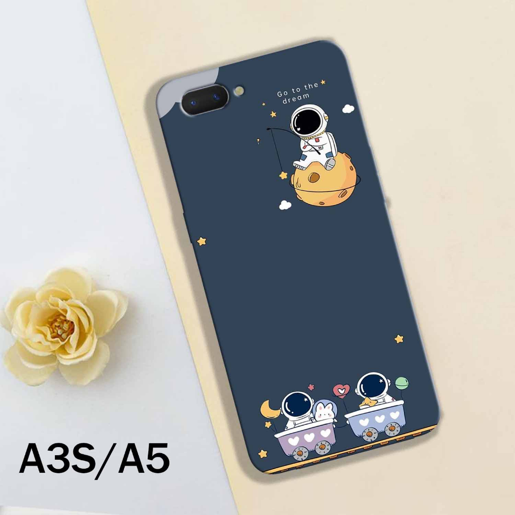 Case Hp - OPPO A3S-A5 - Casing Hp - OPPO A3S-A5- ELZORA._ID   - Case Motif Astronot - Fashion Case E