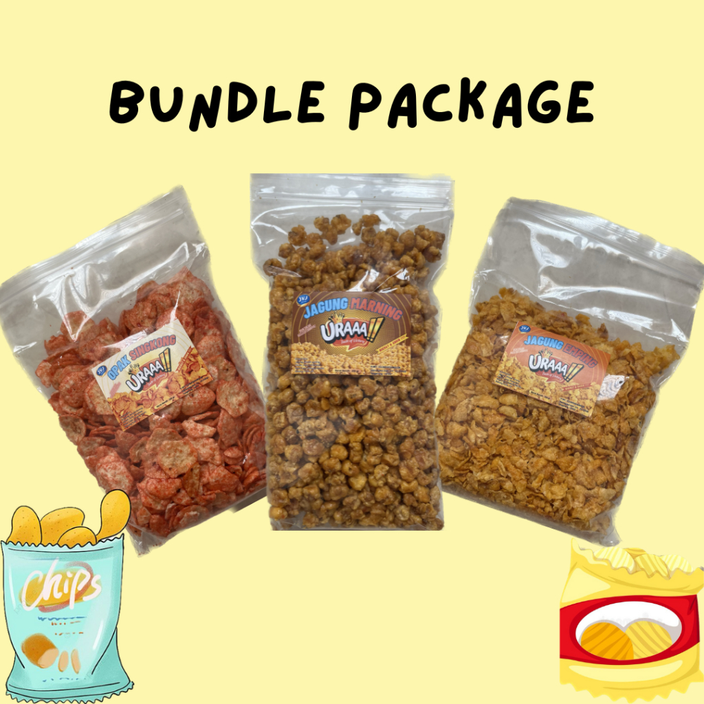 

BUNDLE PACKAGE 250GR - Jagung Emping, Jagung Marning, dan Opak Singkong