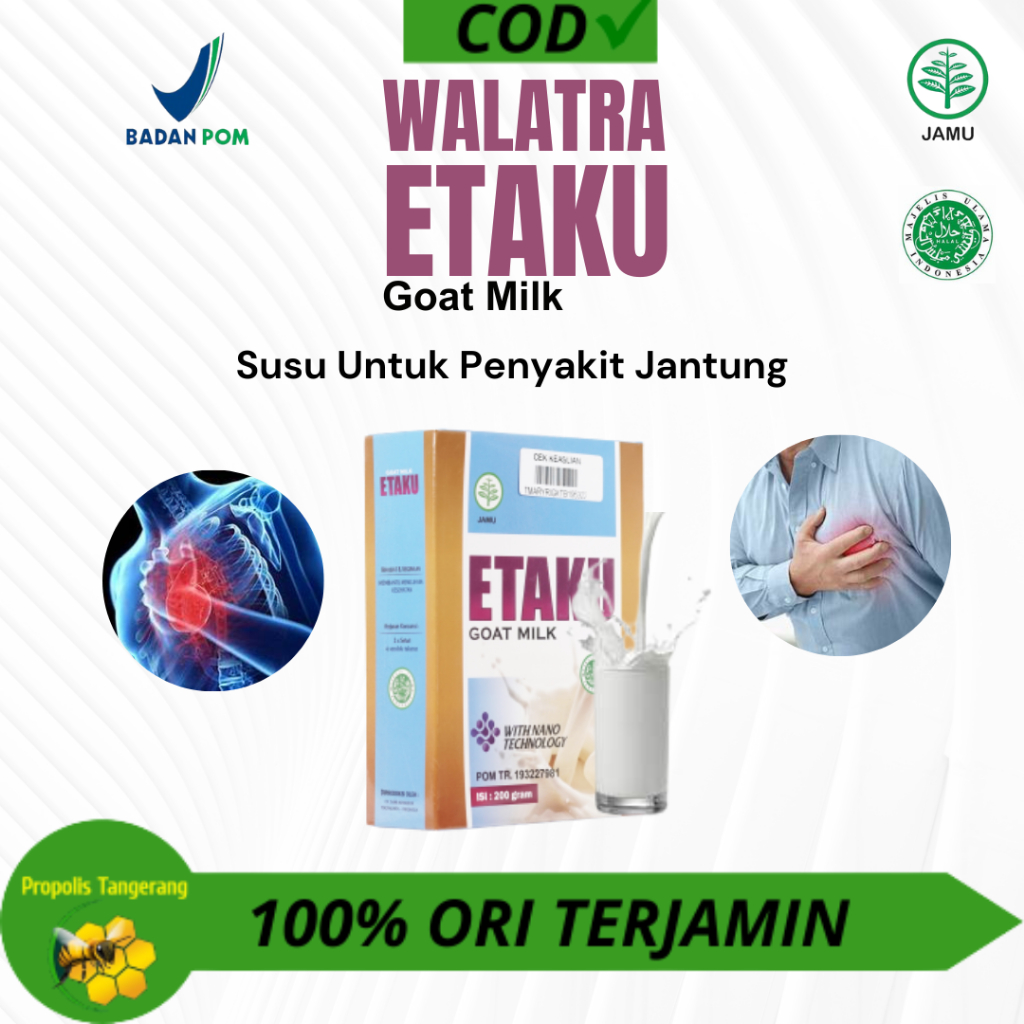 

Walatra Etaku Goat Milk - Susu Kambing 100% Original Susu Untuk Penyakit Jantung,Jantung Koroner,Jantung Lemah,Jantung Sakit