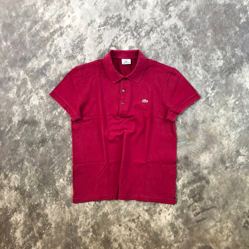Polo Shirt Lacoste Basic (Maroon) Original Second