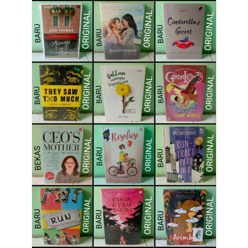 ( BARU ) ( Original ) Obral Buku Bacaan Novel BARU Original - Dee Lestari - Wulanfadi - Raditya Dika