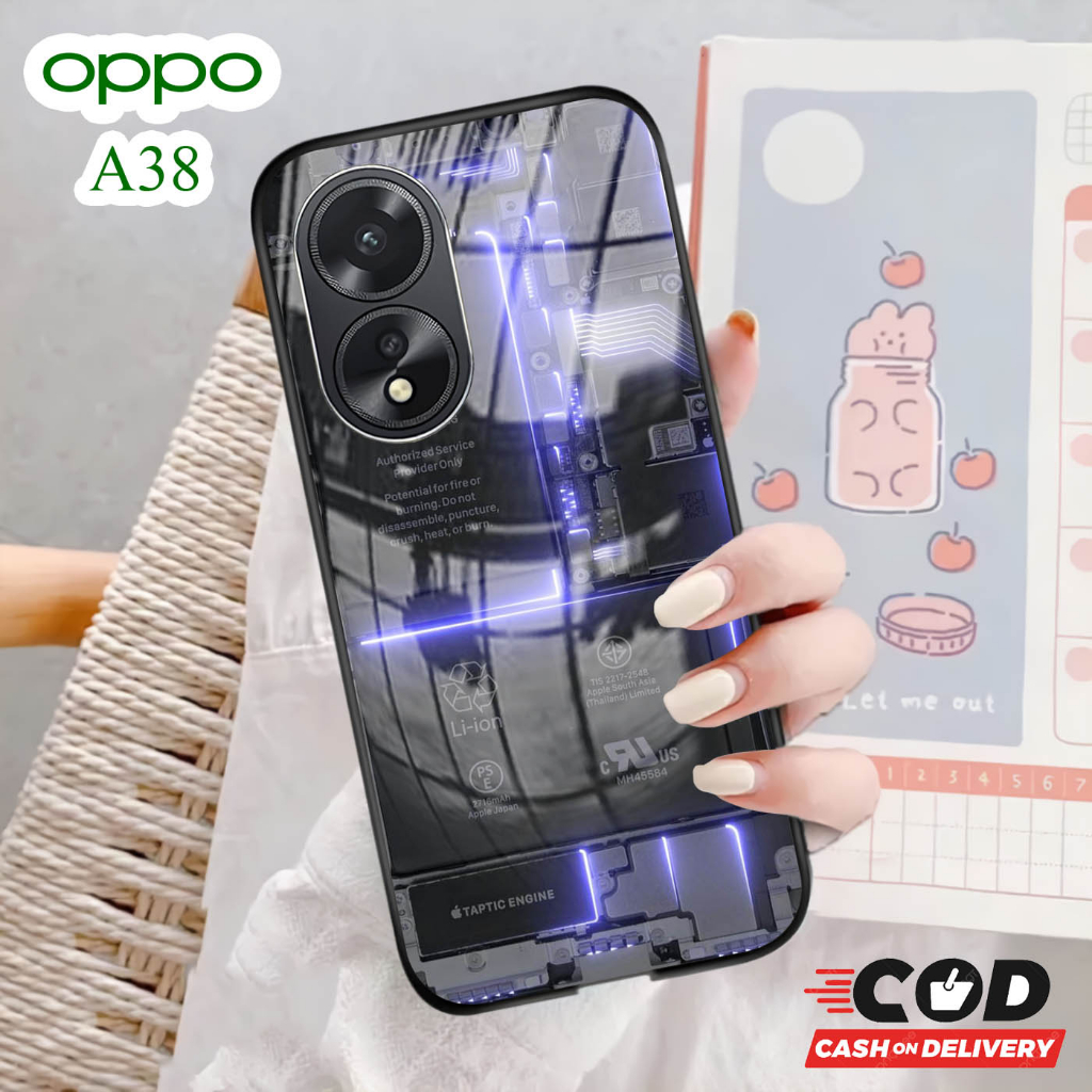 Softcase Glass Kaca OPPO A38 [ A15].