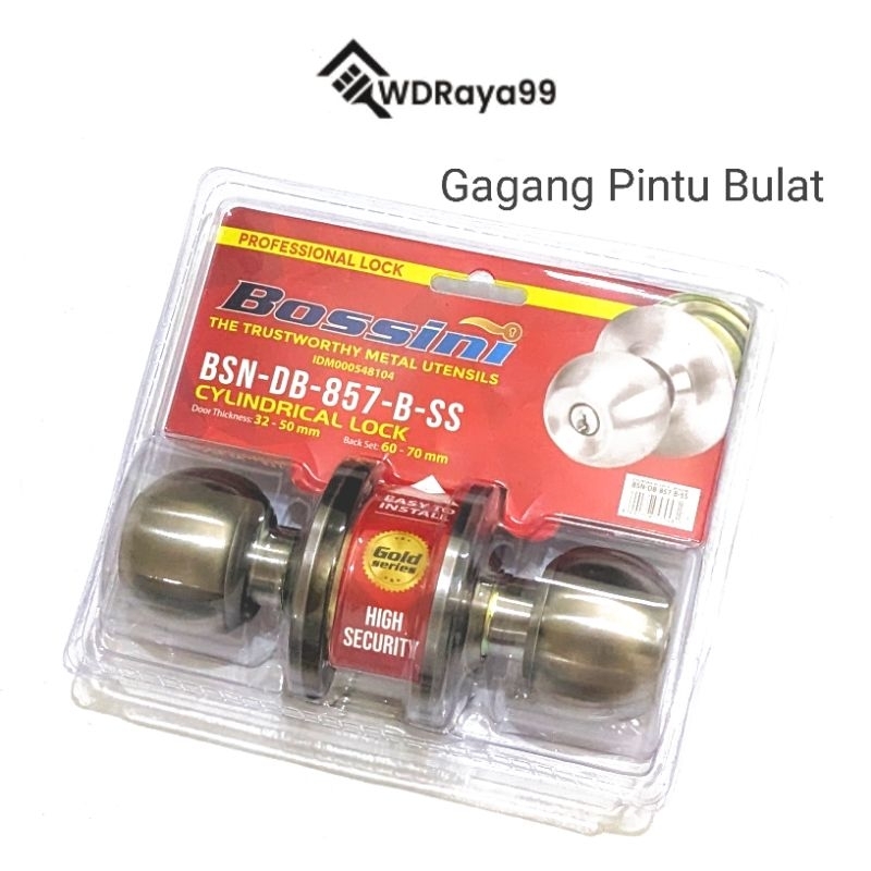 Kunci Pintu Bulat / Kunci Pintu Bulat Bossini Gagang Pintu Kamar Mandi Kamar Tidur Anti Macet
