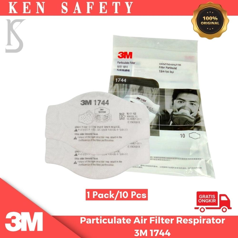 Filter Masker 3M 1744 N95 Particulate Air Filter NIOSH P2 Taishan 1 Bag (isi 10)
