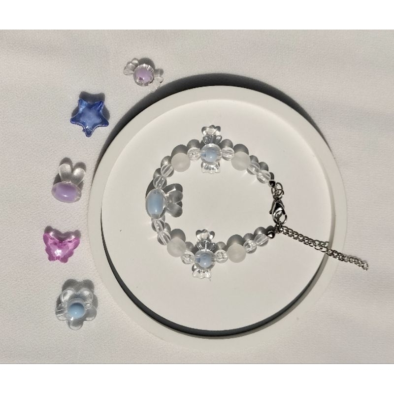 Bunny ice glass bracelet / gelang manik anak kelinci