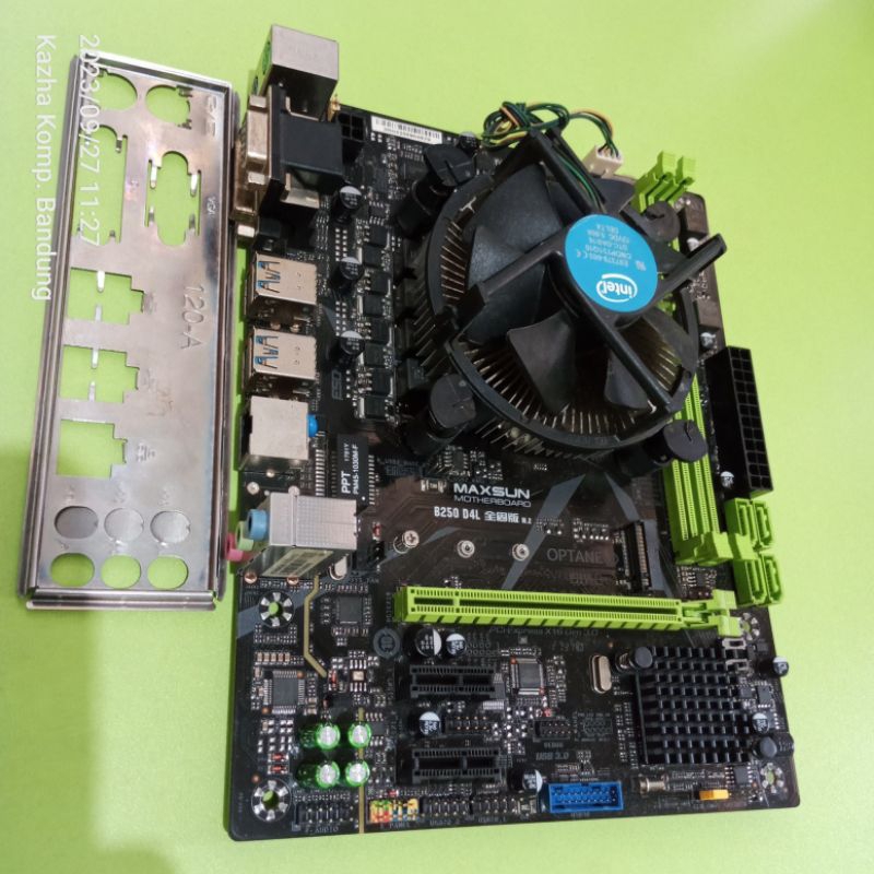 Mobo Maxsun B250 D4L M.2 + i3 6100  + HSF, Minus ringan dan ada gantinya, cek foto terakhir