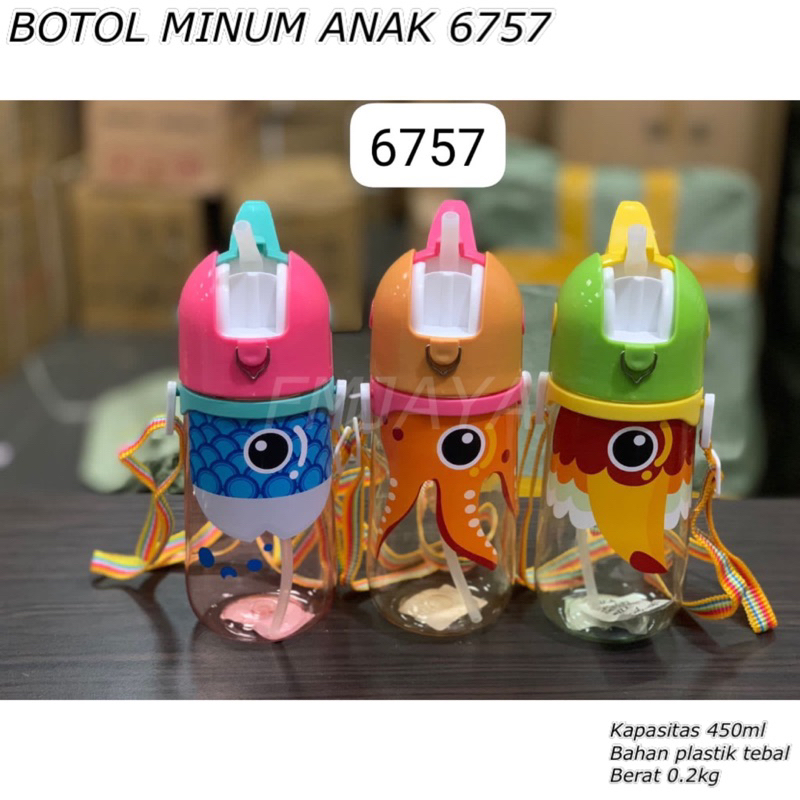 BOTOL MINUM ANAK 6757 || BOTOL MINUM 450ML || BOTOL MINUM KARAKTER