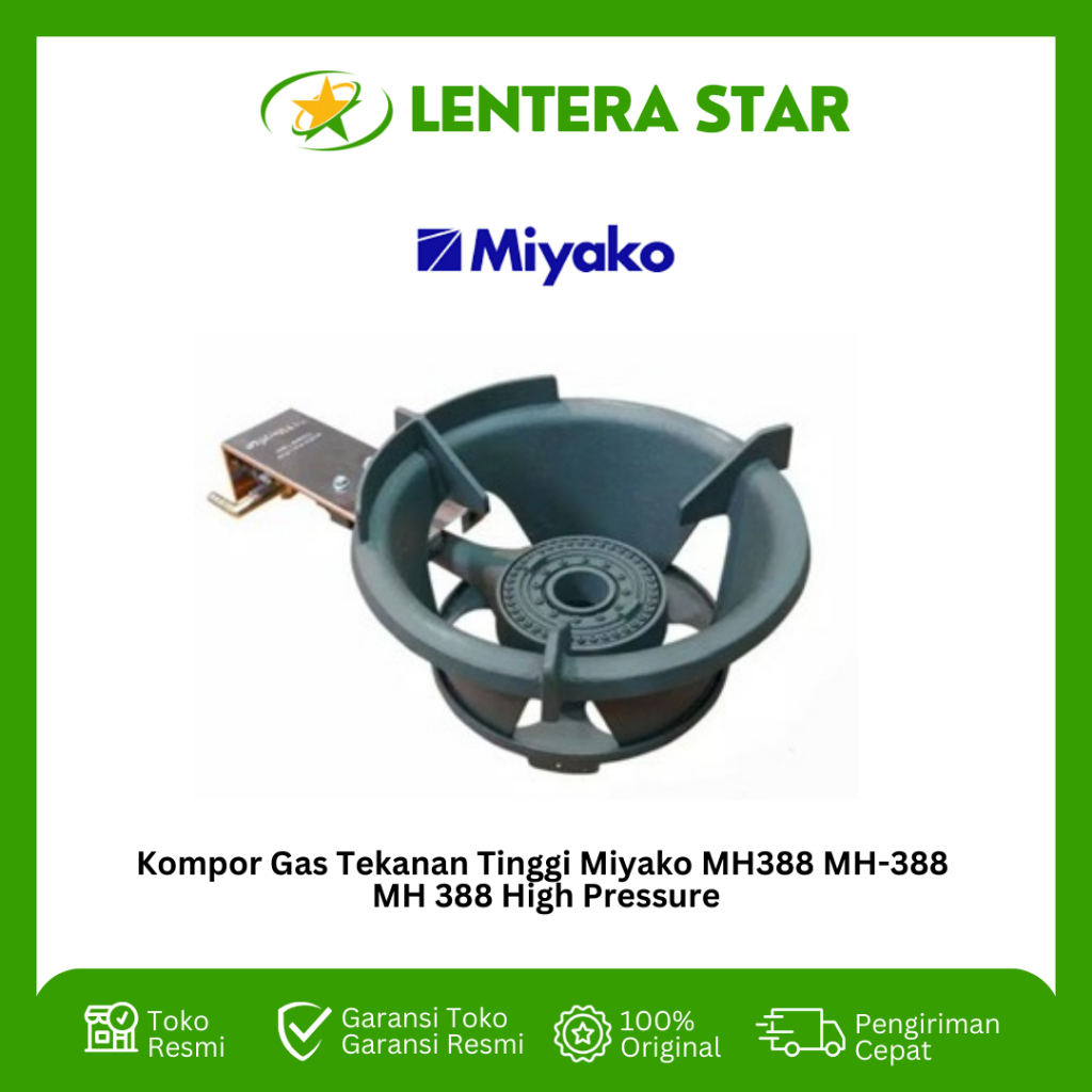 Kompor Gas Tekanan Tinggi Miyako MH388 MH-388 MH 388 High Pressure