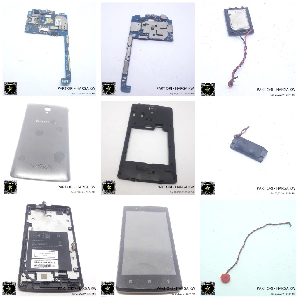 PART LENOVO A2010 - SPEAKER EARPIECE/ GETAR/ FLEXIBEL ON OFF VOLUME/ FLEXIBEL  MIC/ KABEL ANTENA/ KA