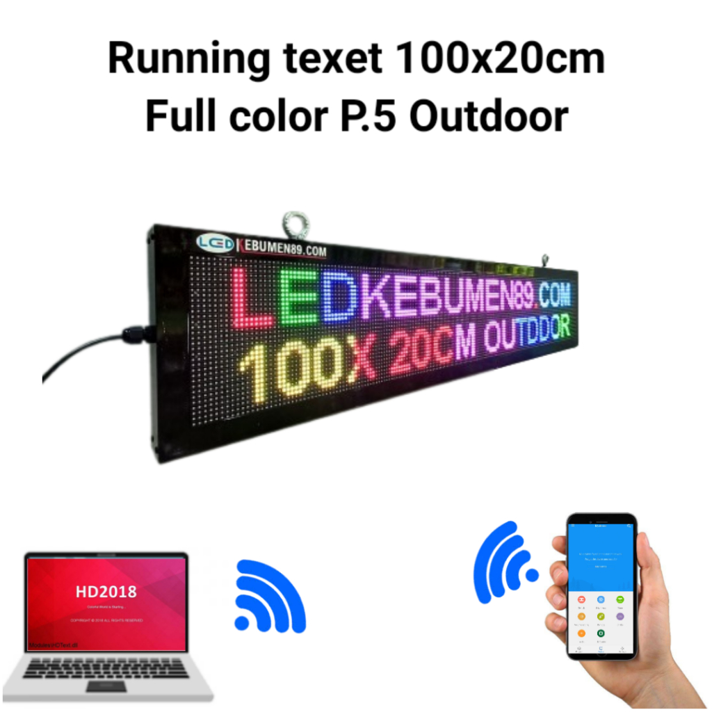 Running text 100x20cm full colour RGB P.5