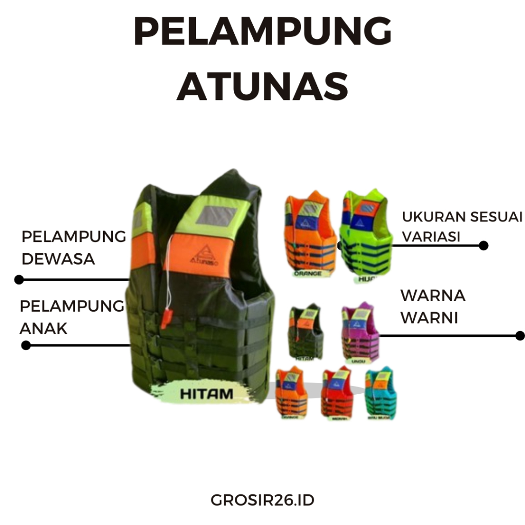 Pelampung Atunas/Life jaket/Rompi Pelampung/Life vest/Baju Pelampung