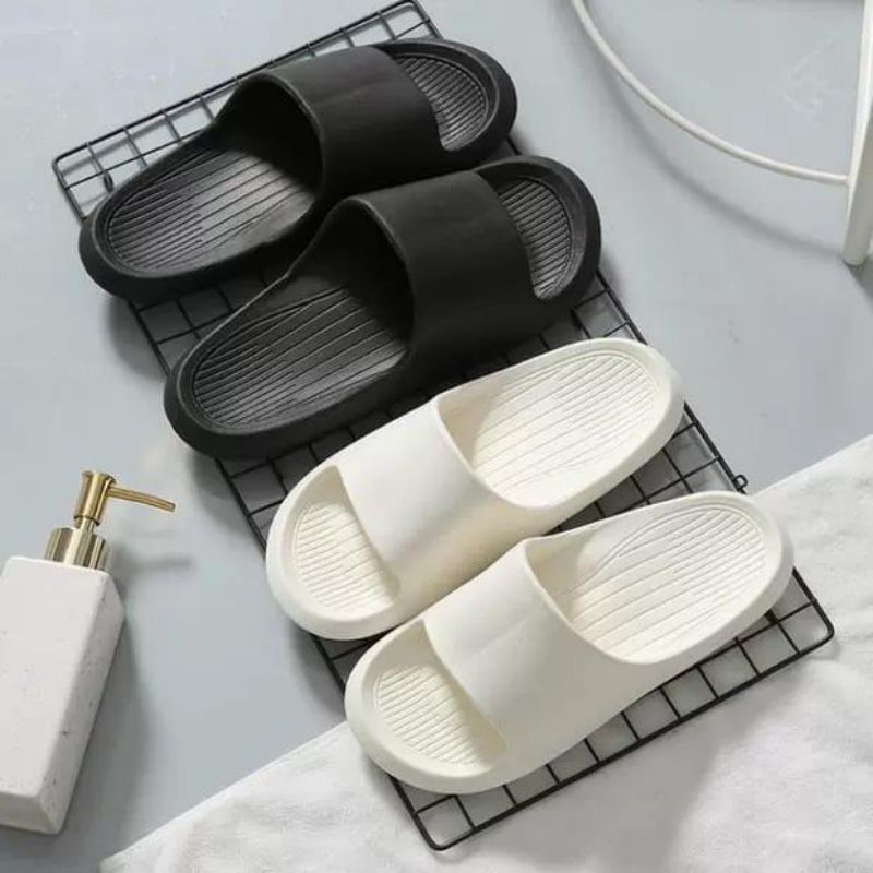 sandal slop hitam polos sendal slop korea style slop hitam BKP