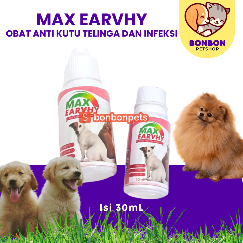 Obat Kutu Telinga MAX EARVHY Obat Tetes Telinga Kotor Hewan Obat Tetes Kuping Kucing Max Earvhy