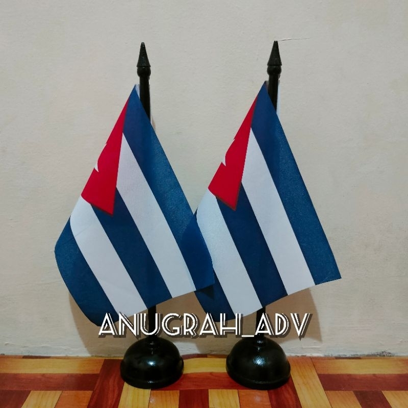 

tiang kayu bendera meja KUBA