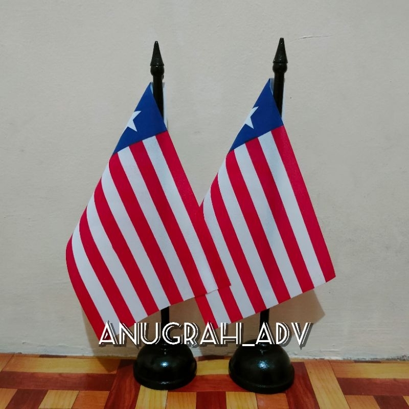 

tiang kayu bendera meja LIBERIA