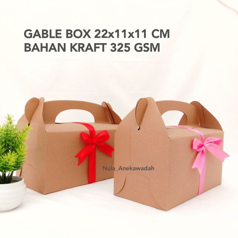 

GABLE BOX HAMPERS 22x11x11 Cm / BOX HARI RAYA NATAL / BOX ULANG TAHUN
