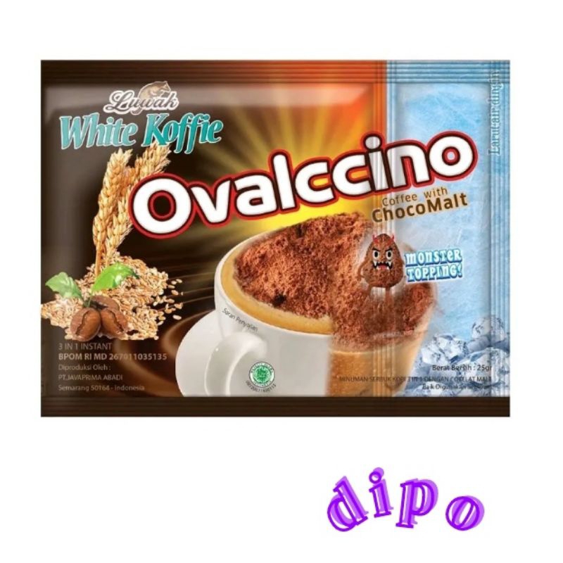 

OVALCCINO Luwak White Koffie Renceng isi 15 pcs