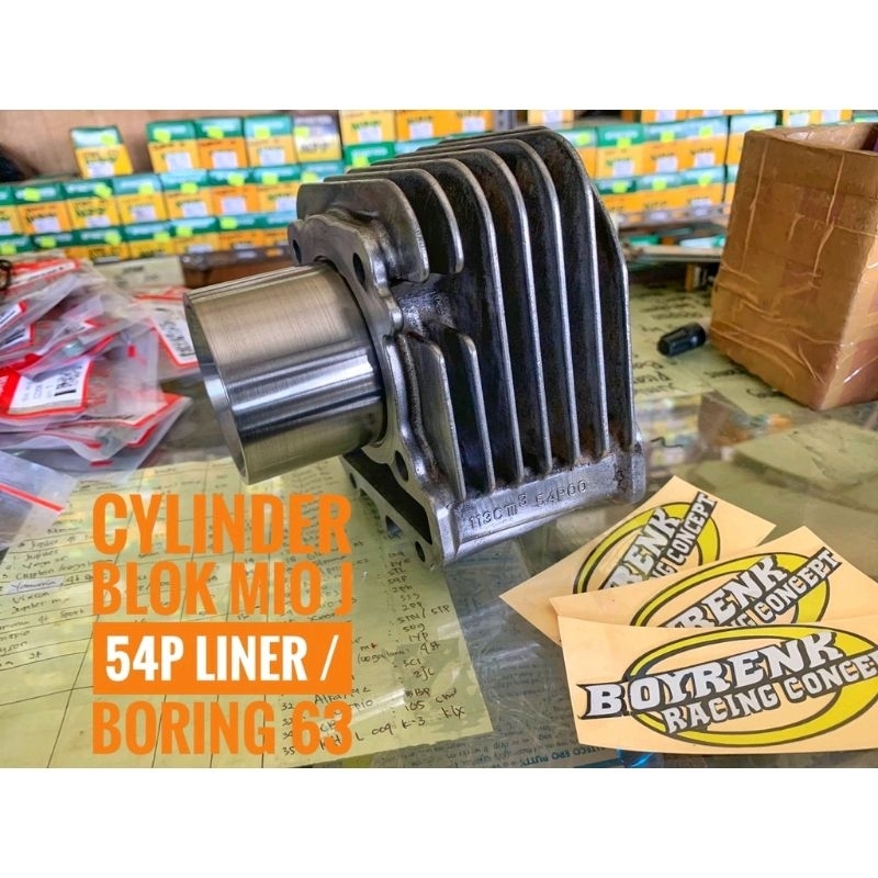 CYLINDER BLOK MIO J MIO GT 54P LINER 63 65 BORE UP - BOYRENK RACING CONCEPT