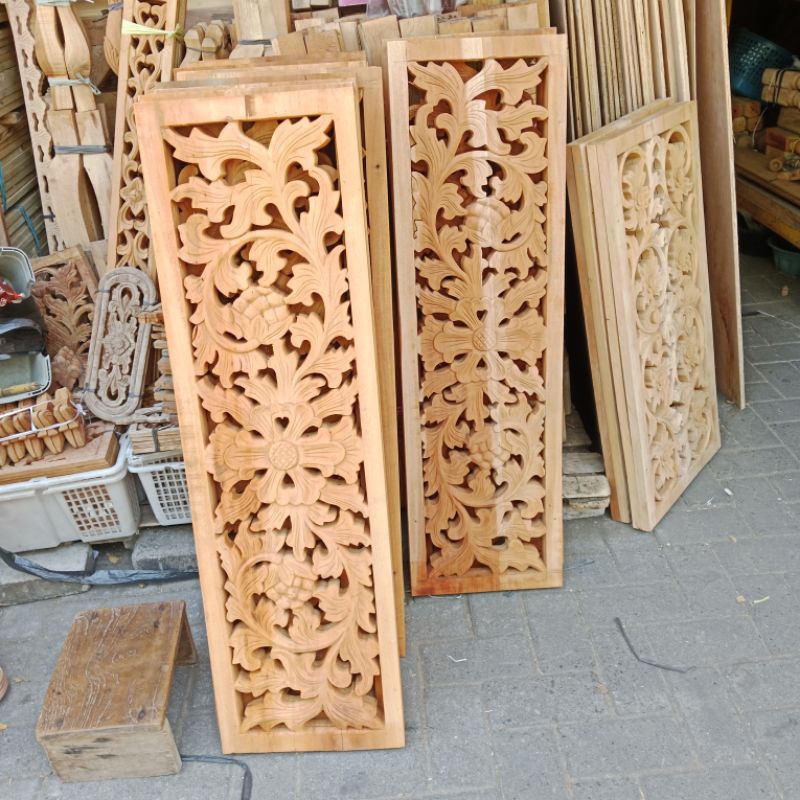 TEBENG ORNAMEN UKIR 20x100cm & 30x100cm/DEKORASI DINDING UKIR