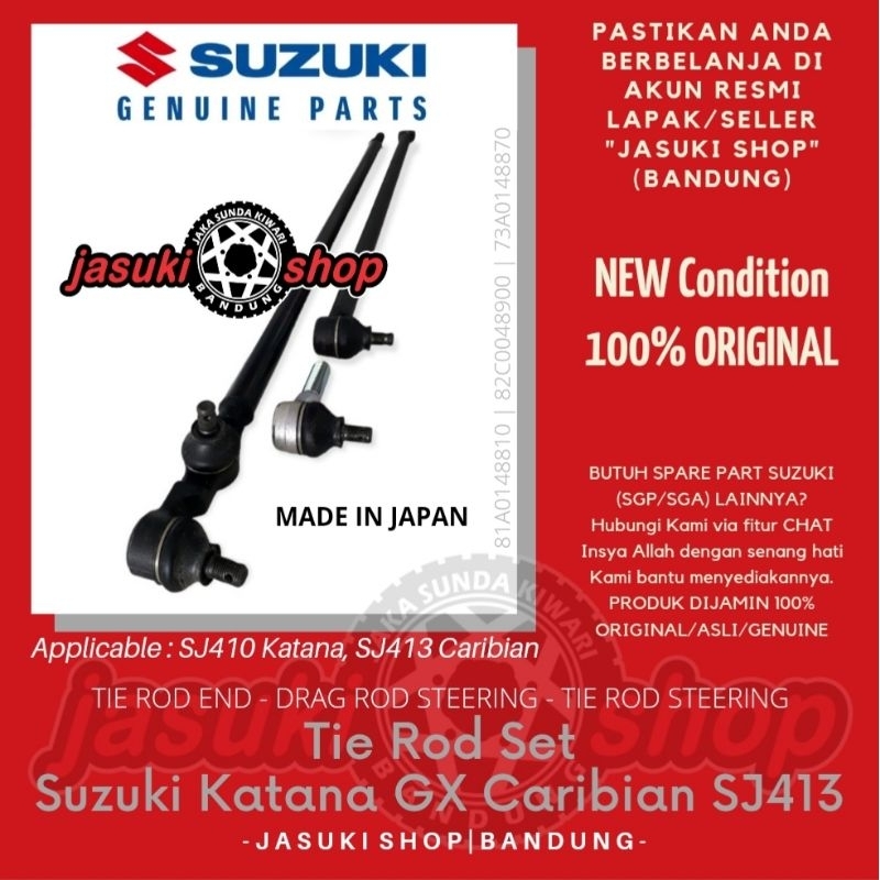 Tie Rod Tierod Terod Set Suzuki Katana GX Caribian SJ413 Asli Ori Original SGP
