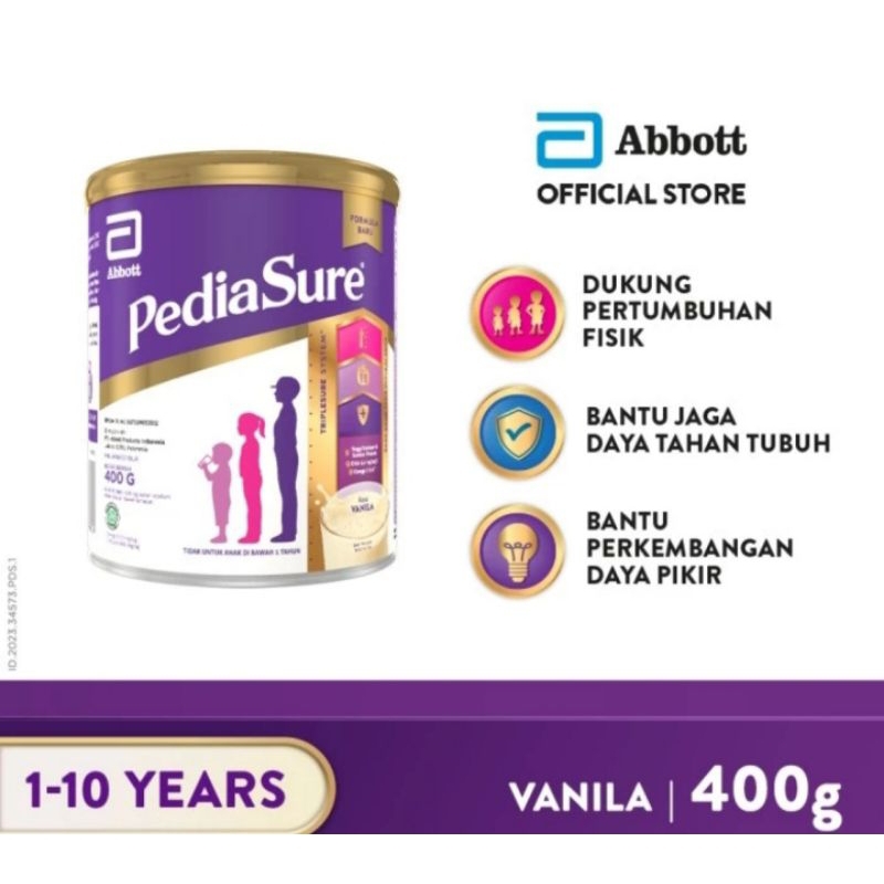 

PEDIASURE VANILA 400GRAM 1-10 TH NUTRISI PERTUMBUHAN