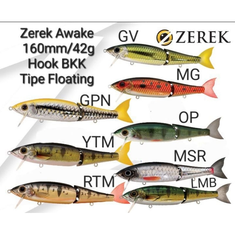Fishing Lure Zerek AWAKE jointed minnow