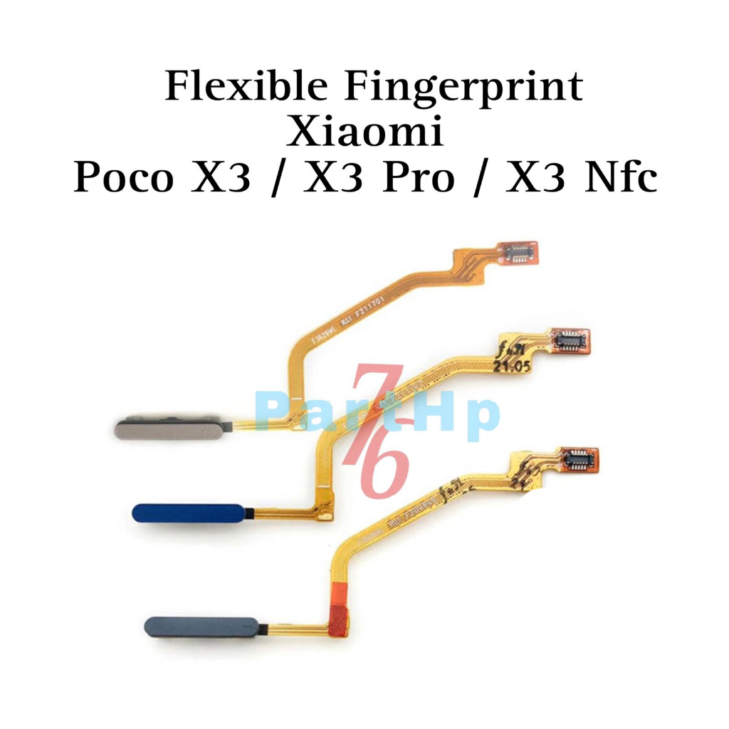 Flexible Fingerprint Xiaomi Pocophone Poco X3 / X3 Pro / X3 NFC / MZB07Z0IN / M2102J20SG / M2007J20C