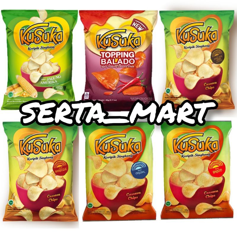 

Kusuka Keripik Singkong 180gr - Kripik Singkong Jagung Amerika 100gr / Balado / Original