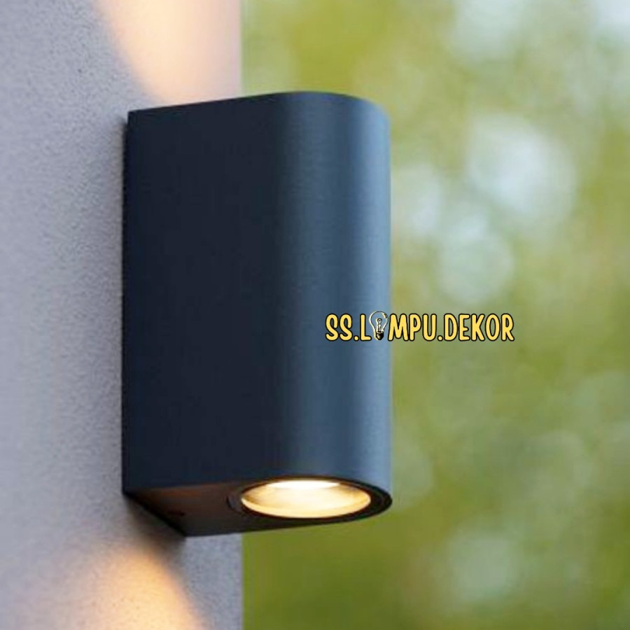 Lampu Dinding Outdoor Sorot Atas Bawah Hitam