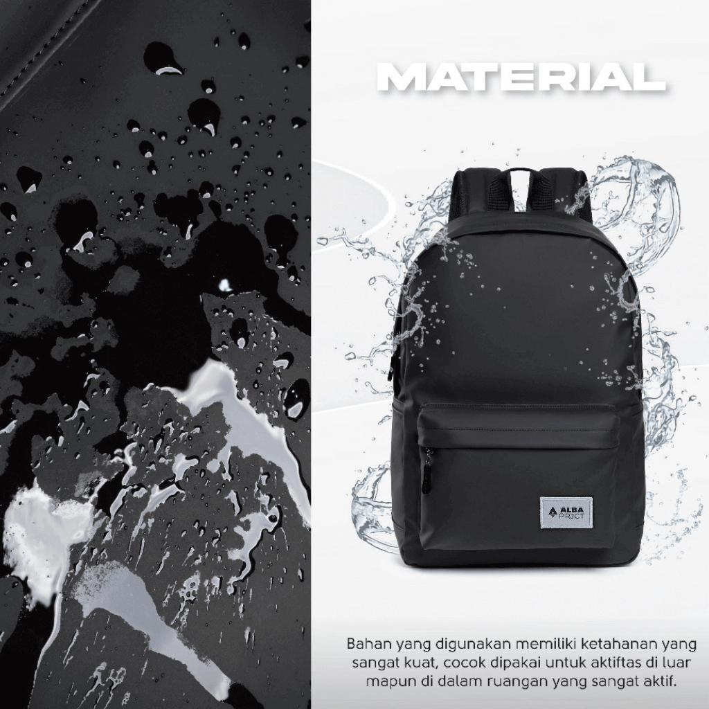 hemat alba project - backpack walker - tas ransel laptop pria wanita tas punggung perempuan tas