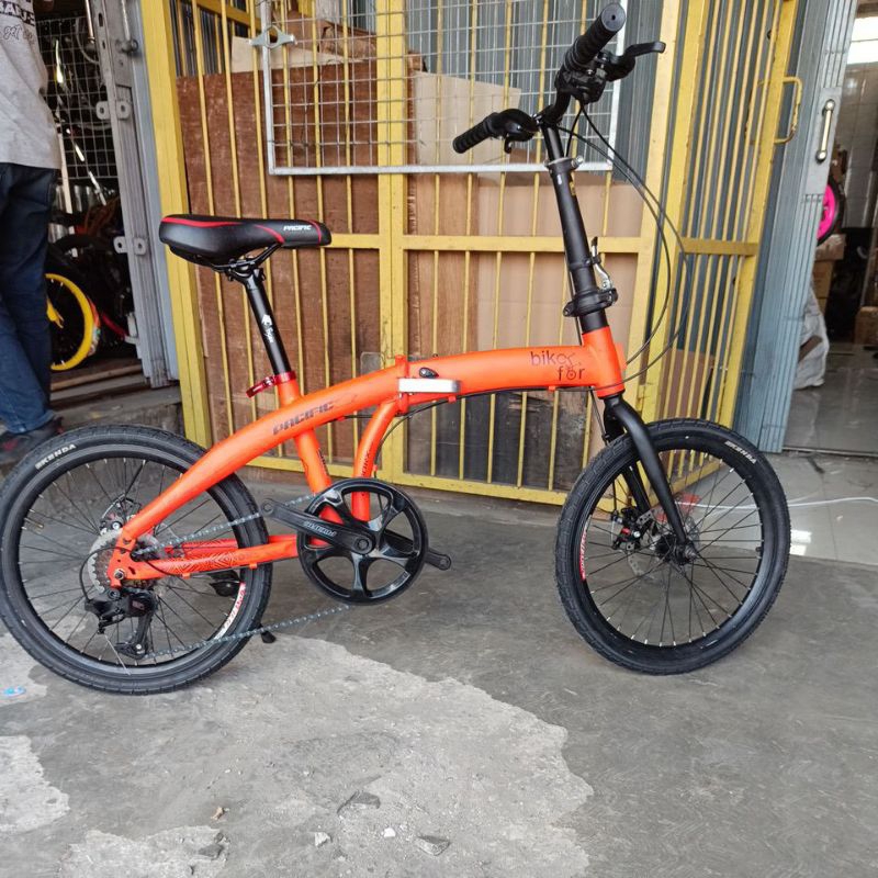 sepeda BEKAS siap pakai lipat 20 pacific 7 speed discbrake