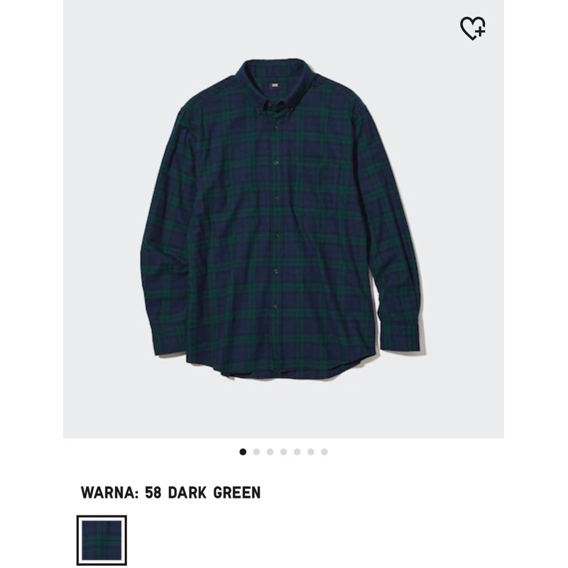 Preloved Kemeja Flanel Hijau by Uniqlo