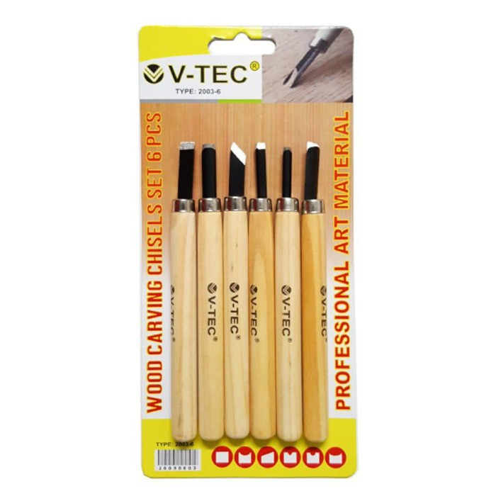 

V-Tec Wood Carving Pisau Ukir Kayu VT 2003-6 @6Pcs