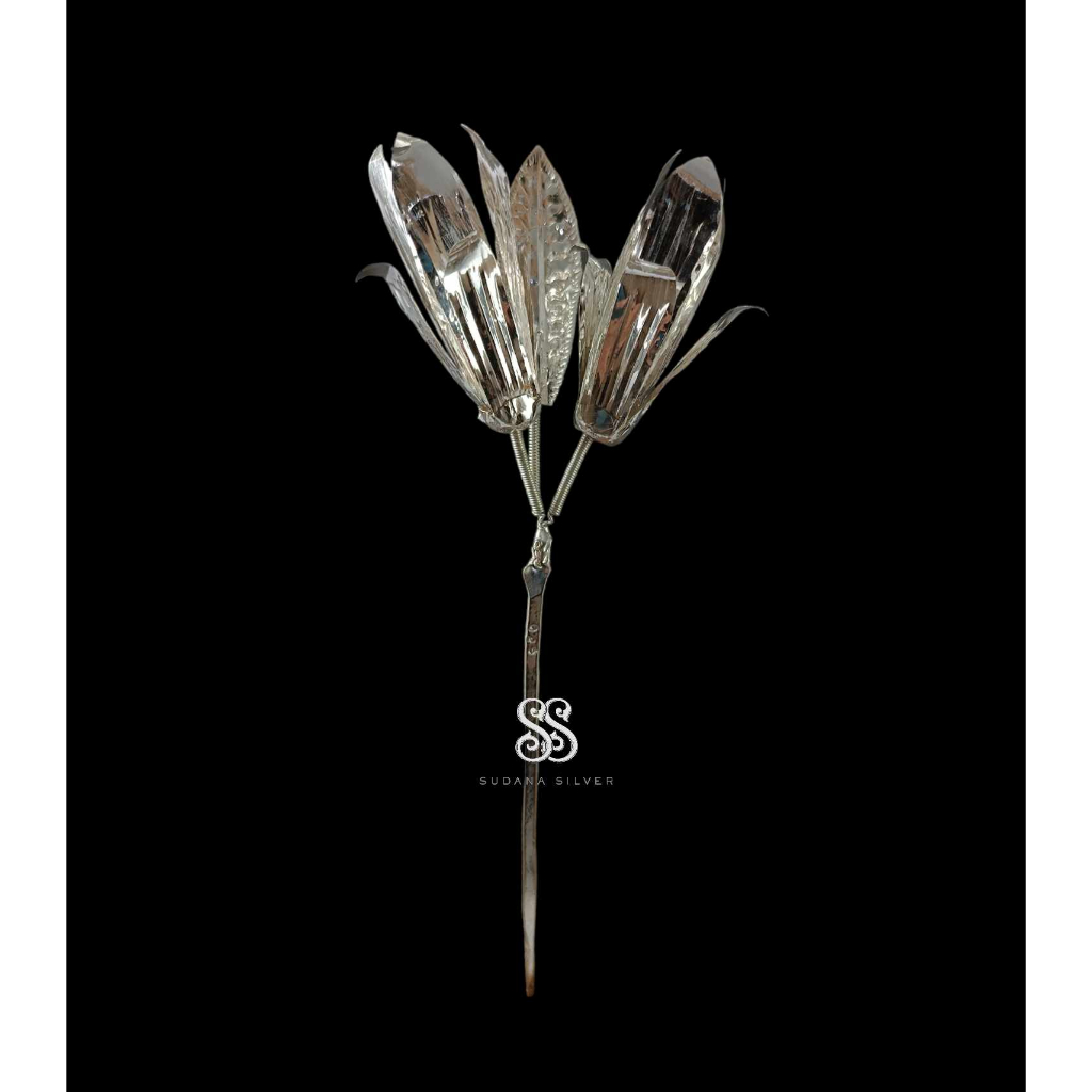 Cucuk Rambut Cempaka Silver Aksesoris Rambut Perak Bali